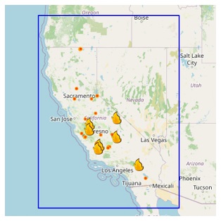 Wildfire map preview