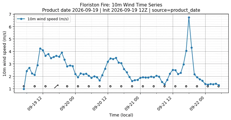 Surface Wind Timeseries