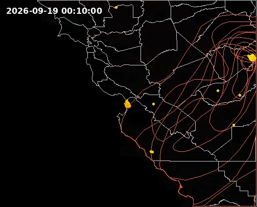Fire-temperature satellite view for Moss Landing Power Plant Fire