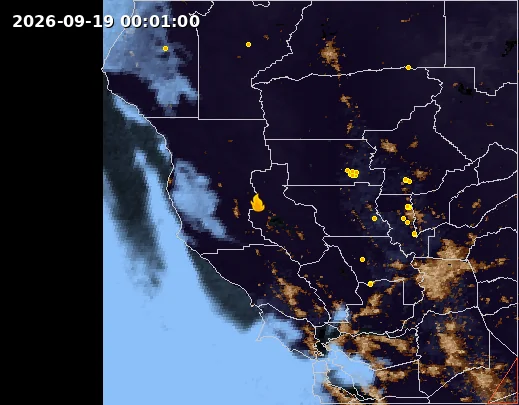 True-color satellite view for Lucas Fire