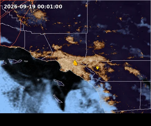 True-color satellite view for Palos Fire