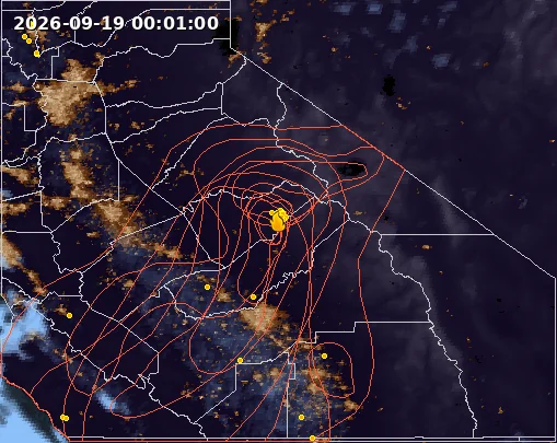 True-color satellite view for Dome Fire