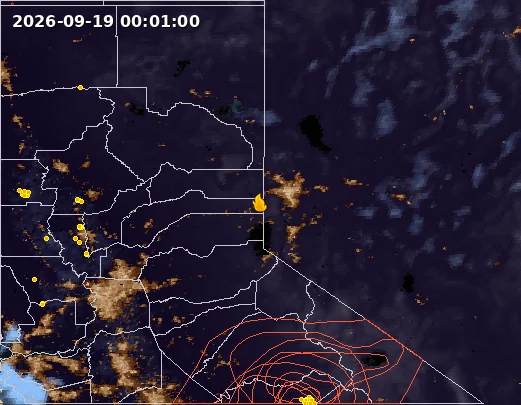 True-color satellite view for Floriston Fire
